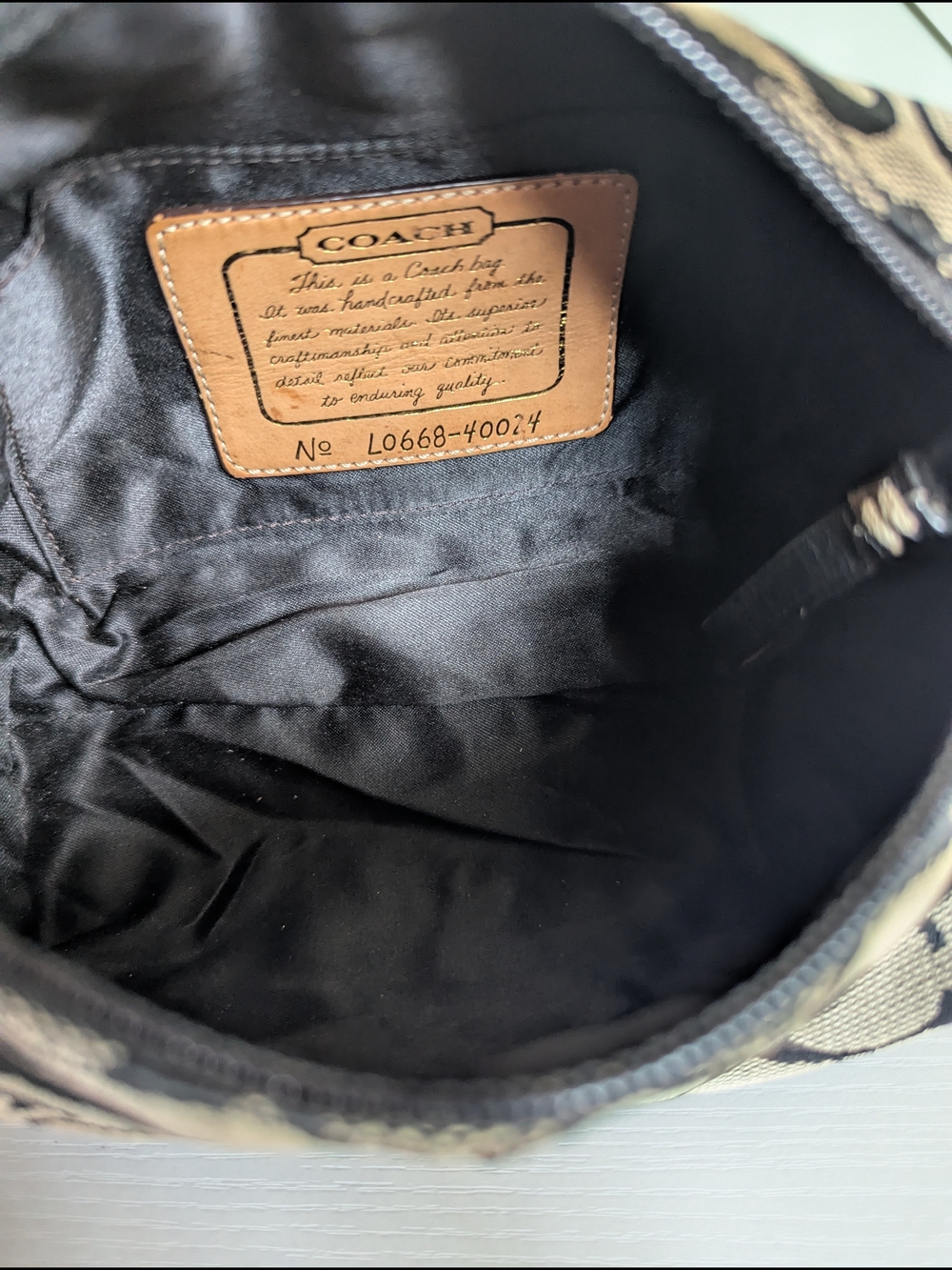 vintage Coach Signature Demi Pouch Handbag, - Picture 8 of 10